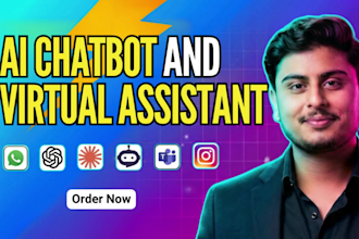build an ai chatbot, whatsapp bot, virtual assistant for your business