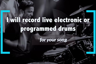 record live electronic or programmed drums for your song