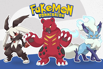 draw custom fakemon or pokemon for you
