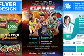 design a business flyer, modern and marketing flyer  for you