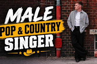 be your male pop and country singer for your song or demo