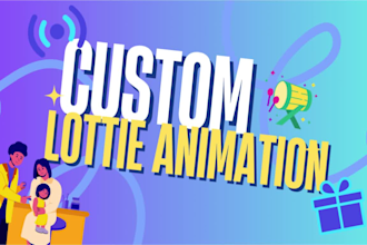create custom lottie and cartoon looping animation