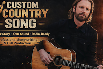 lyrically compose and produce a profound custom country music