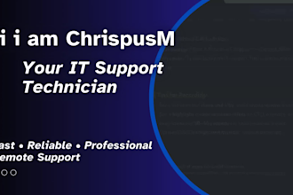 provide professional remote IT support and troubleshooting