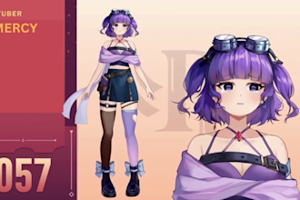 design and rig a professional live2d vtuber model