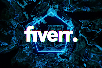 create modern glitch logo vj loop dj visuals or youtube intro animation