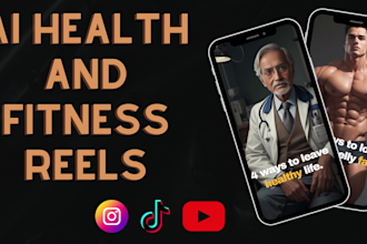 create 50 ai health and fitness instagram reels, youtube and tiktok videos