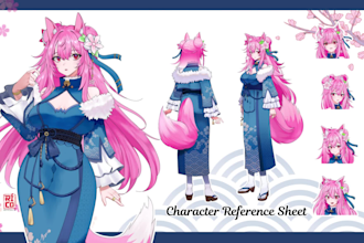 design character sheet or reference sheet for your character