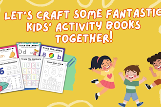 design engaging children activity books and workbooks