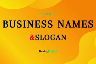 provide professional business name and slogan services