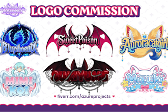 design anime style logo for vtuber, streamer