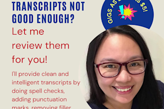 clean up, proofread, and format ai generated transcripts
