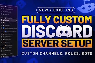 build and customize a premium discord server tailored to your needs within 12 h