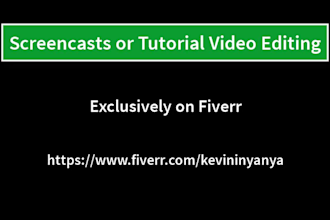 edit your screencast instructional or tutorial video