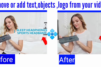 remove add text object logo from videos and photo