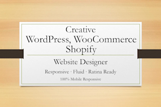 create custom woocommerce design, wordpress and shopify store