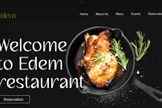 design a modern halal restaurant website with online ordering and reservations