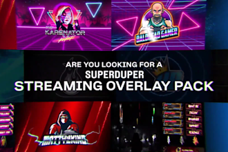 design custom twitch logo, overlays, screens and more