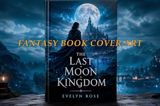 create fantasy book cover art for your story