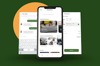 design a clean modern app UI UX mobile