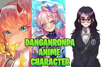 draw 2d danganronpa anime character sprite fanfiction reference illustration