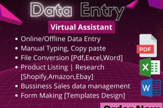 be data entry expert operator convert pdf to excel,word formating