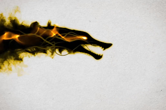 create awesome ink dragon logo intro