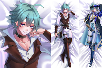 draw custom dakimakura body pillow anime art, oc, waifu, husbando, sfw