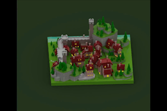design 3d pixel or voxel art with a high detail for you