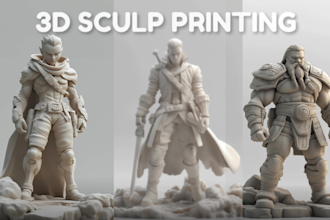 create sculpting 3d character models for printing and rendering in blender