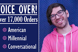record a millennial american male voice over today