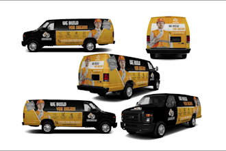 create vehicle wrap design for any car, van, truck, trailer
