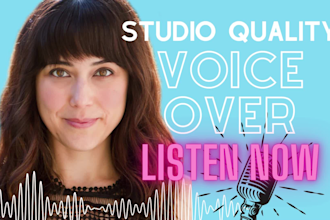 record a studio quality american female voice over