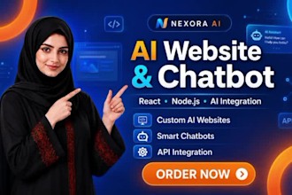 build custom ai website, ai chatbot and ai web app