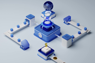create modern 3d isometric website cover videos