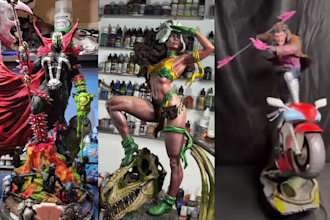 3d print and paint miniature painting anime figure tabletop model resin printing