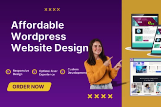 build professional and affordable wordpress website design or redesign