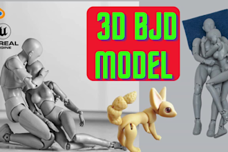sculpt 3d ball jointed articulated model and action figures, toy design, puppet