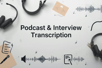 transcribe podcasts, interviews, and videos in clean english