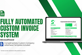 create a fully automated custom invoice template in excel