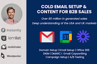 launch your b2b cold email campaigns with instantly, woodpecker or lemlist