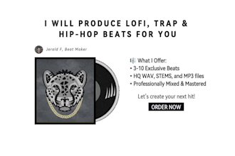 produce 10 exclusive lofi, trap or hip hop beat for you