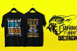 create fishing tshirt design for merch