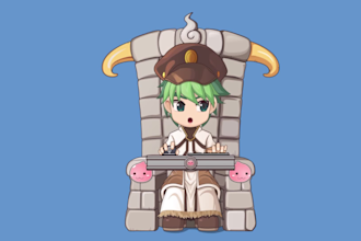 create a cute chibi avatar for streaming, vtubing
