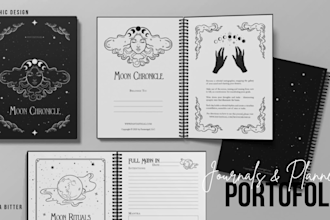 design planner motivational journal notebook