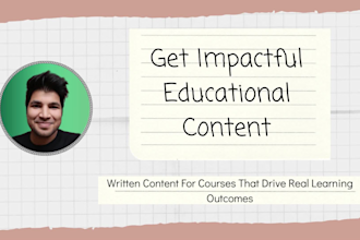 design complete elearning courses including outlines, syllabi, overviews, etc