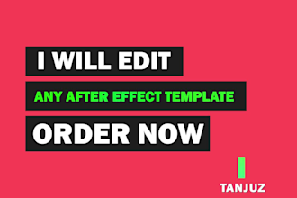 edit any after effect template