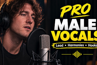 record professional male vocals, male singer, lead vocals and harmonies