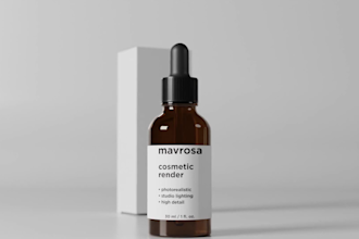 create premium cosmetic packaging 3d visuals for marketing