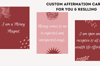 design custom affirmations cards